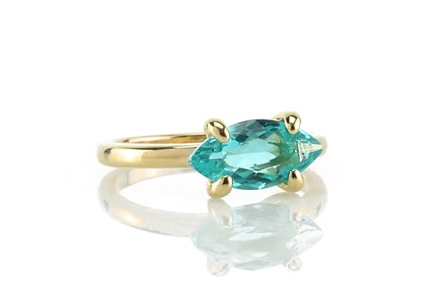 Pierre de naissance octobre bague marquise or tourmaline - 5