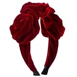Elegante diseño de rosa: la diadema de terciopelo presenta detalles de flores de rosa de inspiración vintage, lo que agrega un toque de encanto femenino clásico a cualquier peinado, perfecto para mejorar su apariencia diaria o para una ocasión especial.