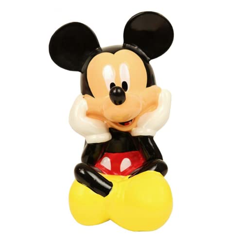 Image of Disney Mickey Mouse Piggy Bank for Boys & Girls – Kids Ceramic Coin Bank with Rubber Stopper