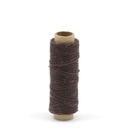 Hilo de Coser，Hilo de poliéster Hilo de Coser, 1 Pieza, 50 m, 150 D, 0,8 mm, cordón de Cuero Encerado(19 Deep Coffee)