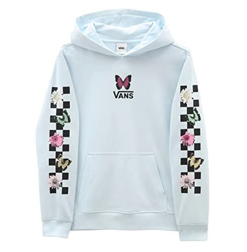 Vans Mädchen Butterfly FLORAL Hoodie Hooded Sweatshirt, Delicate Blue, XL
