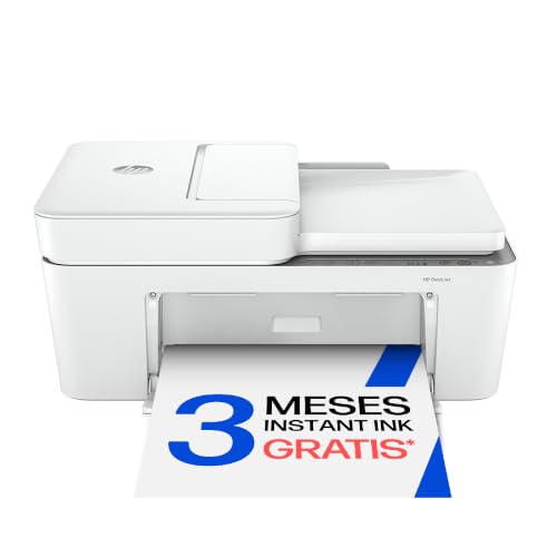 HP DeskJet 4220e 588K43, Impresora Multifunción de Inyección de Tinta A4 a Color, Impresión a Doble Cara Manual, 8,5 ppm, Wi-Fi, ADF, Fax Desde Móvil, 3 Meses de Instant Ink Incluidos, Blanca