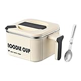 Generico Cuencos para fideos - Cocine pasta para microondas de 1500 ml, perr con tapa | Cocine pasta perr microondas con fideos grandes | Accesorio cocinar sopas, adultos, adolescentes, cuc