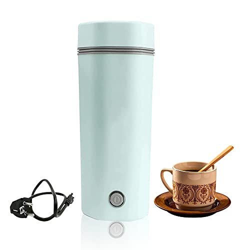 Bester Wasserkocher mit Thermoskanne Test 5 Swetup Tragbarer Wasserkocher, Reise Wasserkocher Klein, 350 Ml Kleiner Wasserkocher, Tragbarer Elektrischer Wasserkocher, Mini-Thermoskanne mit Automatischer Abschaltung für Milch, Kaffee, Tee, Grün