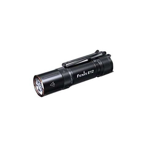 FENIX E12 V2.0 AA Powered Torch Flashlight, Black Cover