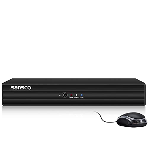 SANSCO 8 Channel 5MP Lite HD DVR for CCTV Camera System Works with AHD/CVI/TVI/IP/CVBS Security Cameras Email/App Notifications No Hard Drive