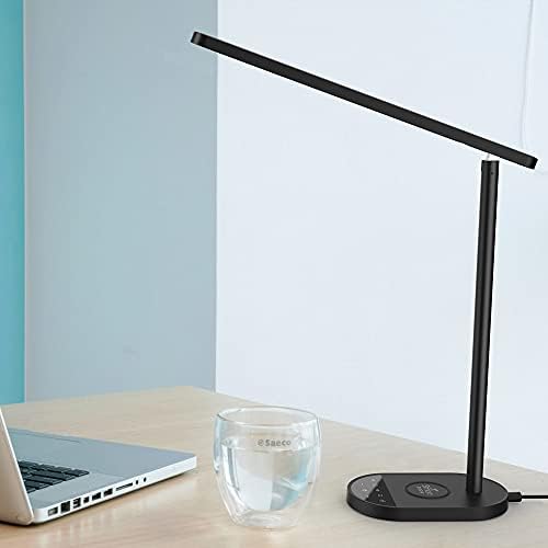 SMARTDEER LED Desk Lamp With Wireless Charger, EyeCaring Table Lamps