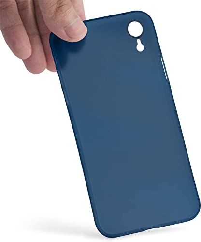Image of ExpressB Compatible iPhone XR Case 6.1 Inch (2018) Ultra-Thin Hard Cover Slim Fit [0.35mm] Thinnest Protect Bumper for iPhone XR Lightweight - Matte Finish Blue