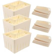 3sets Tofu Press Maker Mold Bean Curd Mould Box for Homemade Tofu Food-grade Material Smooth Easy Demold for Cheese Yogurt Making