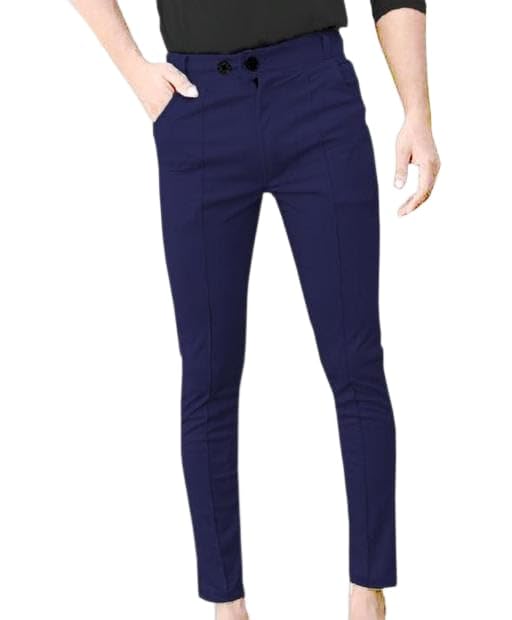 Men's Solid Regular Fit Trouser | Full Length Comfortable Pants-picture-21
