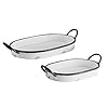 47th main metal decorative tray set of 2 whitewash  urban country home decor