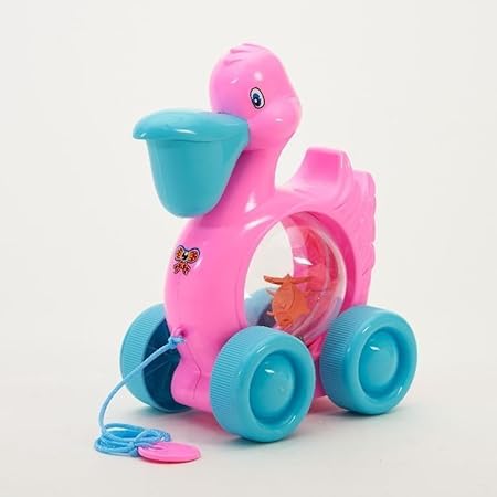 Cartoon Toy for Kids by Summer Trails | Pull Along Toy Pelican for Infants, Toddlers, Boys and Girls | Plastic Preschool Toys | Walking and Early Development | 12 Months and Above | Colour - Pink (B0CSXMRM7D) Amazon Price History, Amazon Price Tracker