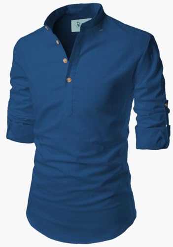 Image of Men's Cotton Blend Short Playful Mix Color Kurta - Pack 2