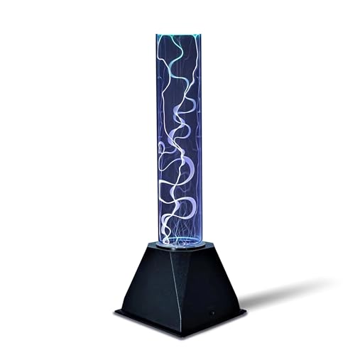 12 inch Plasma Tube?Fancy Club Decor and Science Education Gifts?Plasma Ball Sensor Lighting Plate with Music,Voice and Touch Response(Clean and Transparent lamp Tube)