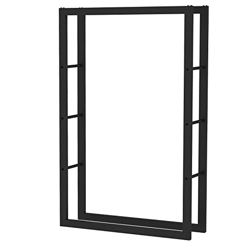 Toboli Soporte de leña 150x25x100cm Exterior Interior leñero Metal con Recubrimiento en Polvo Cover