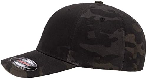 Flexfit Multicam Camo 6 Panel Baseball Cap Officially Licensed Multi-Cam Pattern (Large-X-Large, Multicam Black)