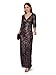 Adrianna Papell Studio Women's Beaded Long Dress, Navy/Rosegold, 12