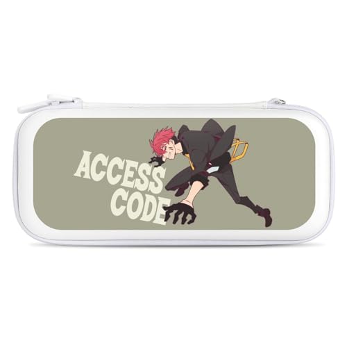 Switchゲーム機保護ケース グリッドマンユニバース スイッチ収納バッグ ゲーム機収納袋 防汚 耐衝撃 互換性のあ ゲームカード15枚収納 White