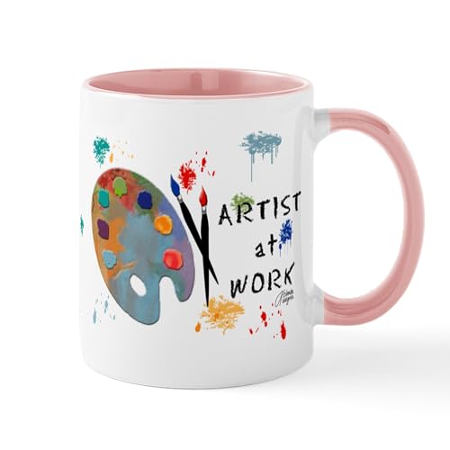 Taza de cerámica de 325 ml CafePress Artist At Work miniatura 1