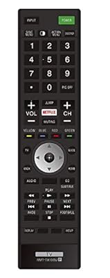 Universal Remote Control RMT-TX100U Replacement for Sony-TV-Remote All Sony LCD LED UHD HDTV Bravia Smart TVs - No Programming Required