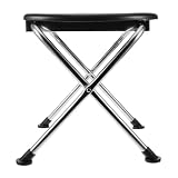 Sedile WC pieghevole portatile con cuscino imbottito, in acciaio e plastica, perfetto per campeggio, viaggi, uso auto, anziani e persone con limite