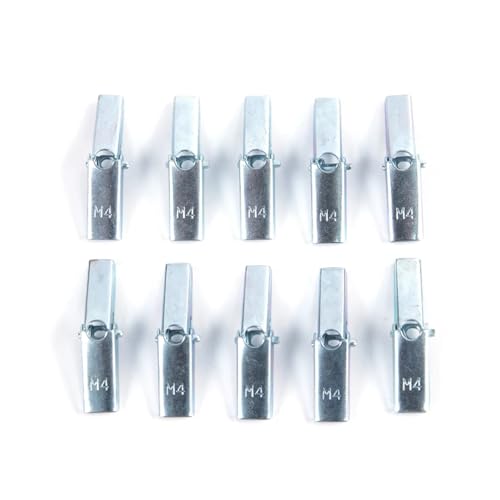 AQXYWQOL 2-10 piezas de anclaje de resorte de metal con palanca M3-M8, perno de fijación for cavidad de pared de yeso(M4 10pcs)