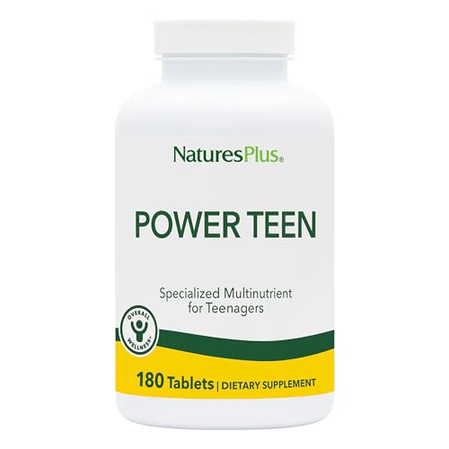 NaturesPlus Source of Life Power Teen - 180 Vegetarian Tablets - Teen Multivitamin with Minerals & Whole Foods for Mental Focus, Energy Booster - Gluten-Free - 90 Servings NaturesPlus Source of Life Power Teen - 180 Vegetarian Tablets - Teen Multivitamin with Minerals & Whole Foods for Mental Focus, Energy Booster - Gluten-Free - 90 Servings