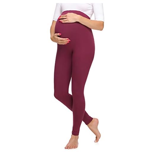Merry Style Leggings Premaman Lunghi Donna MS10-297 (Rosso Vinaccia, XL)