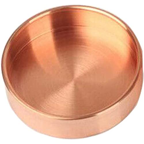 Plateau de rangement rond en cuivre pour bijoux, maquillage, articles de toilette, vaisselle de cuisine 10 cm