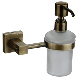 Plantex 304 Grade Stainless Steel Liquid Soap/Lotion/Handwash Dispenser for Bathroom/Kitchen - Wall Mount (Brass Antique)
