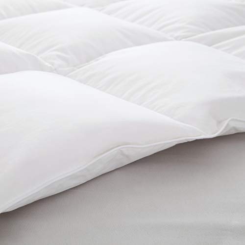 Peace Nest All Season White Down Comforter/Duvet Insert, 100% Cotton Cover, White, Full/Queen Size #TOP6