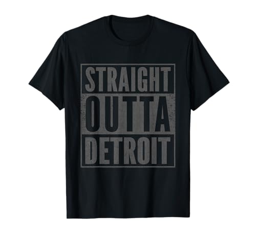 Camisa Detroit Vintage Straight Outta Detroit Camiseta