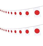 Japan Japanese String Banner Flag,16 ft 20 Mini Flags String, 5.5 x 8.2 Inch String Flag Banner, Indoor and Outdoor Party Decorations.