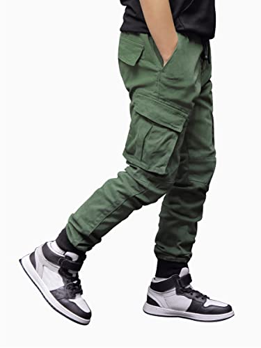 CAMLAKEE Pantaloni Jogger Bambino con Elastico in