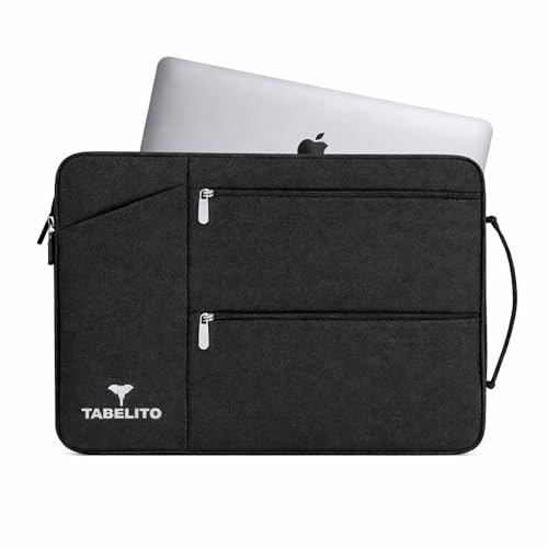 Image of Tabelito Hybrid Laptop Bag Sleeve Case Cover Pouch for 14 Inch Laptop Apple /Dell /Lenovo /Asus /Hp /Samsung /Mi /MacBook /Ultrabook /Thinkpad /Ideapad /Surfacepro (13.3 inch, Black)