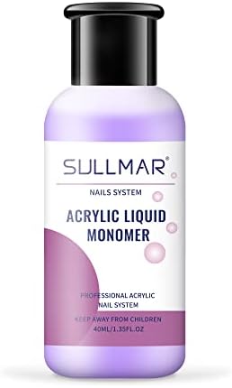 SULLMAR Acrylic Monomer Liquid Monomer Acrylic Nail Liquid Acrylic Liquid Liquid Monomer For Acrylic Nails Nail Monomer Liquid Monomer (40ml/1.35FL.OZ)