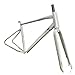Road Bike Frame Thru-axle Aluminum Alloy 47cm/52cm Bicycle Rough Frameset Fits Disc Brake Cycling Parts(Frame and Fork,47cm)