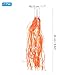 PATIKIL 2Pcs Bike Streamers, Colorful Scooter Handlebar Tassels Grips Ribbon Accessories Decorations for Bicycle Tricycle Handles, Orange
