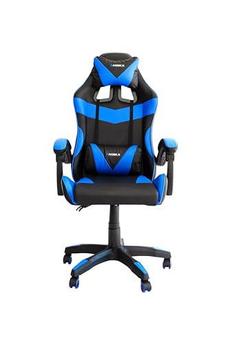 Cadeira Gamer Preta e Azul Escritório Pop Racer X