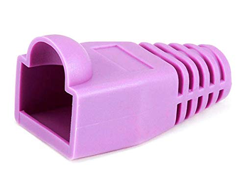 Monoprice [50pcs] RJ-45 Color Coded Strain Relief Boots - Purple