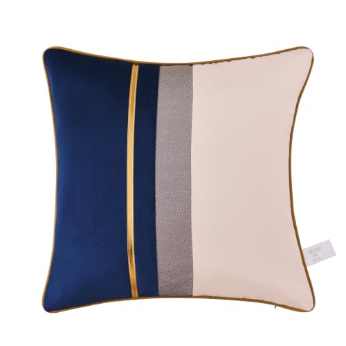Avigers Throw Pillow Cover 20 x 20 Inch, Dark Blue White, Rayon Blend