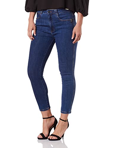 CALÇA JEANS SKINNY SUPER HIGH Feminino,Azul,36
