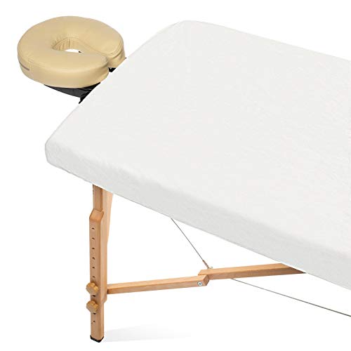Saloniture 10 Disposable Fitted Massage Table Covers - Single Use Facial Bed Salon Spa Sheets
