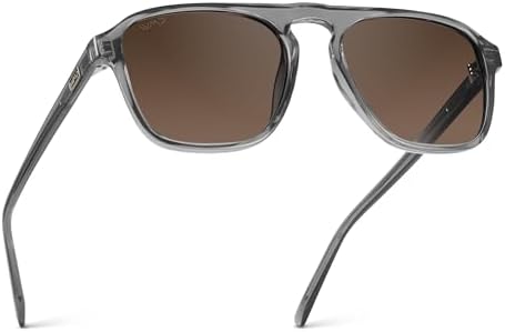 WearMe Pro Emerson Men's Polarized Aviator Sunglasses, Square Frame, UV400