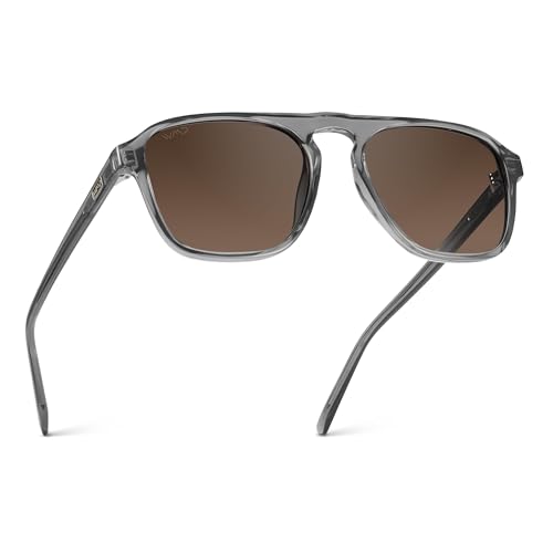 Image of WearMe Pro Polarized Modern Aviator One-Bridge Square Mens Sunglasses