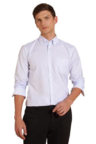 Image of Fyltr Men's Regular Fit Shirt - Full Sleeve | Functional Pocket | Button Down Collar | Formal Shirts for Men