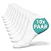 Produktbild Sneaker Socken Damen 39-42 weiß 10 Paar verschiedene Größen Sportsocken Herren 95% Baumwolle 5% Elastan | Größe 35-38