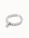 UNO de 50 Pulsera Bañada En Plata De Ley Con Bolas Y Elástica, Con Un Diseño...