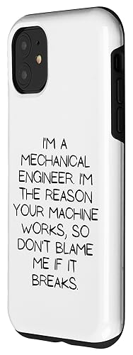 Image of iPhone 11 Motivational Saying Mechanical Engineer Learning School Gag Case