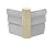 45 Degree Poplar Outside Radius Corner Base Block | 3/4" x 1 3/16" x 6" | 45° Poplar (Paint Grade) Bullnose - Fits 3/4" Radius, Trim Molding (3)